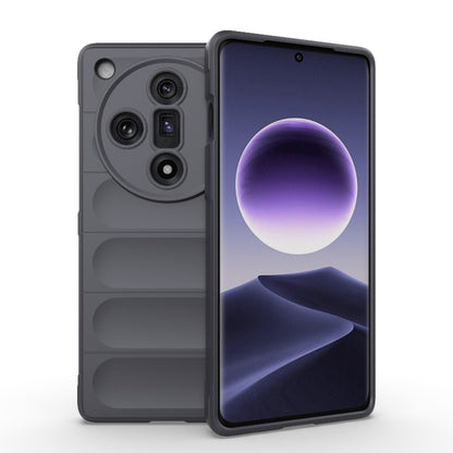 For OPPO Find X7 5G Magic Shield TPU + Flannel Phone Case(Dark Grey) - OPPO Cases by buy2fix | Online Shopping UK | buy2fix