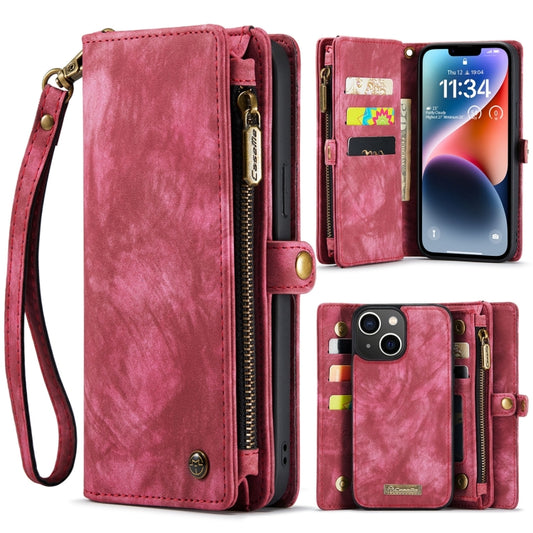 For iPhone 15 Plus CaseMe 008 Detachable Multifunctional Leather Phone Case(Red) - iPhone 15 Plus Cases by CaseMe | Online Shopping UK | buy2fix