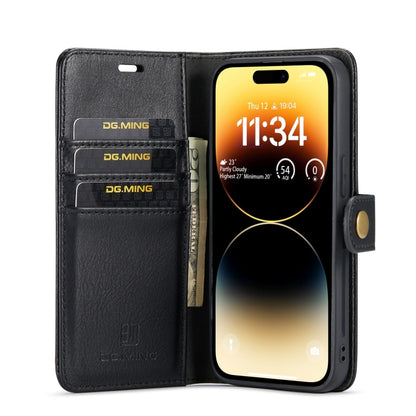 For iPhone 15 Pro Max DG.MING Crazy Horse Texture Detachable Magnetic Leather Phone Case(Black) - iPhone 15 Pro Max Cases by DG.MING | Online Shopping UK | buy2fix