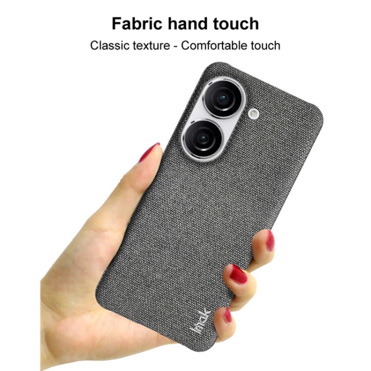 For Asus Zenfone 9 / Zenfone10 5G imak Ruiyi Series Cloth Texture PU + PC Phone Case(Dark Grey) - ASUS Cases by imak | Online Shopping UK | buy2fix