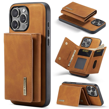 For iPhone 16 Pro Max DG.MING M1 Series 3-Fold Multi Card Wallet Leather Phone Case(Brown) - iPhone 16 Pro Max Cases by DG.MING | Online Shopping UK | buy2fix