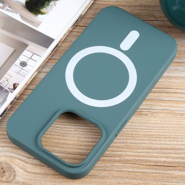 For iPhone 13 Pro Max MagSafe Liquid Silicone Phone Case(Deep Green) - iPhone 13 Pro Max Cases by buy2fix | Online Shopping UK | buy2fix