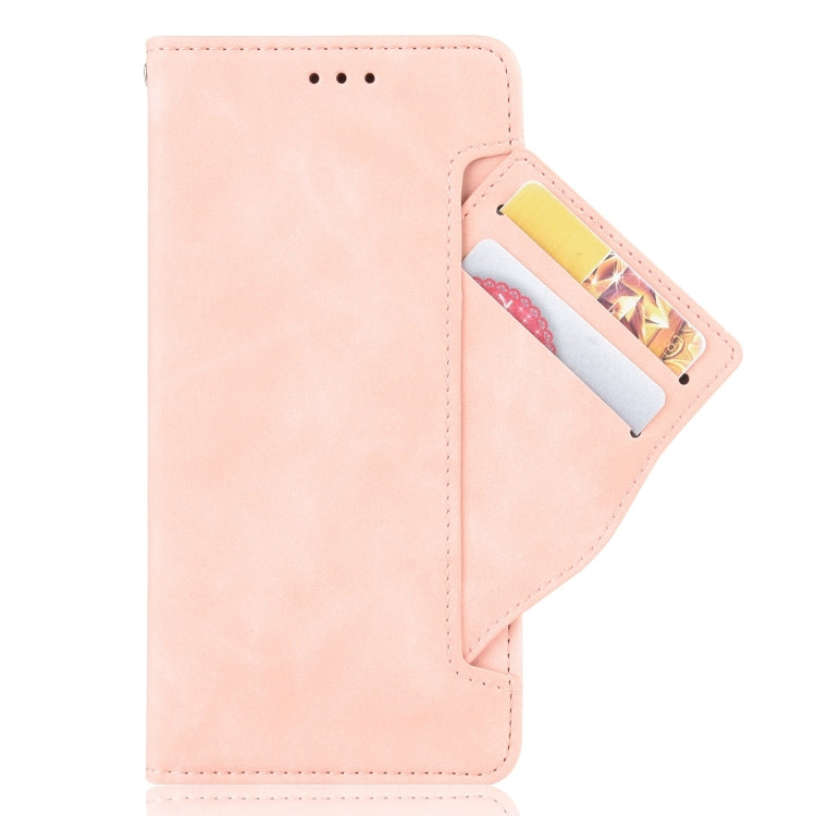 For iPhone 16 Pro Skin Feel Calf Texture Card Slots Leather Phone Case(Pink) - iPhone 16 Pro Cases by buy2fix | Online Shopping UK | buy2fix