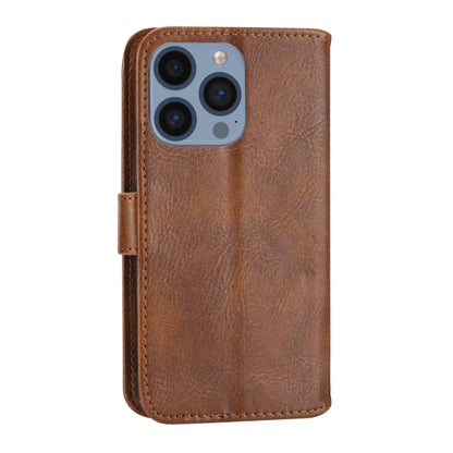 For iPhone 16 Pro Oil Skin Zipper Wallet Leather Phone Case(Brown) - iPhone 16 Pro Cases by buy2fix | Online Shopping UK | buy2fix