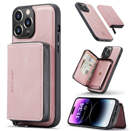 For iPhone 15 Pro Max JEEHOOD Magnetic Zipper Wallet Leather Phone Case(Pink) - iPhone 15 Pro Max Cases by JEEHOOD | Online Shopping UK | buy2fix