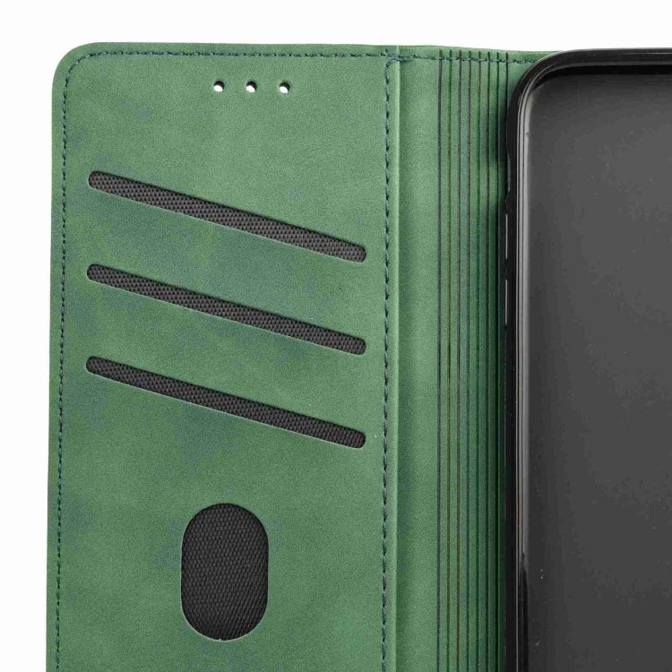 For iPhone 16 Skin Feel Splicing Leather Phone Case(Green) - iPhone 16 Cases by buy2fix | Online Shopping UK | buy2fix