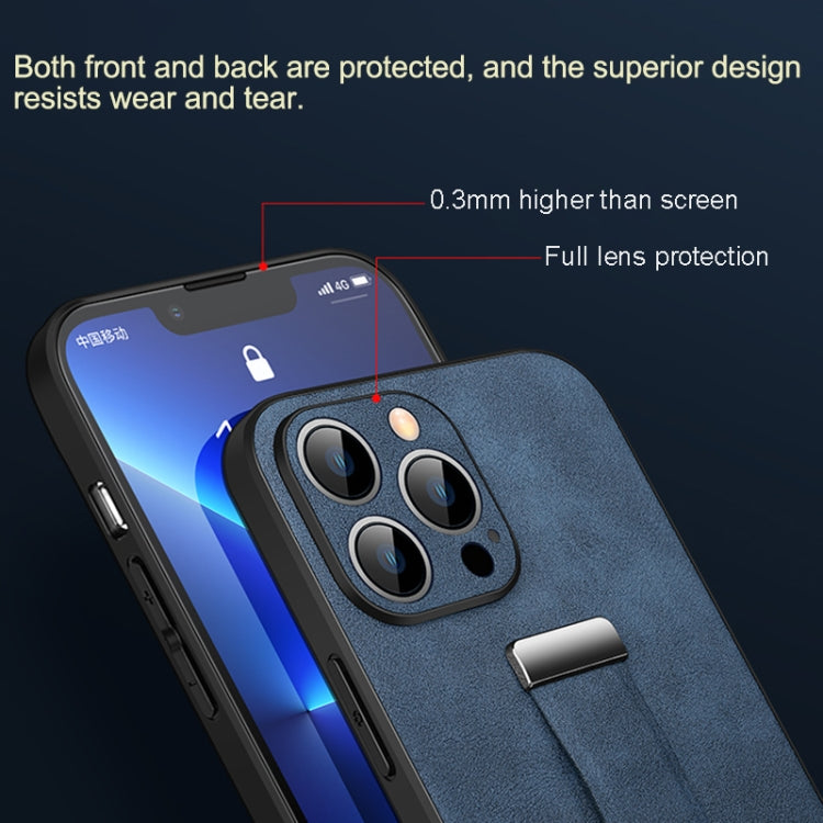 For iPhone 16 Plus SULADA Tide Cool Series PC + Leather Texture Skin Feel Phone Case(Blue) - iPhone 16 Plus Cases by SULADA | Online Shopping UK | buy2fix