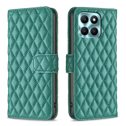 For Honor X6a Diamond Lattice Wallet Flip Leather Phone Case(Green) - Honor Cases by buy2fix | Online Shopping UK | buy2fix