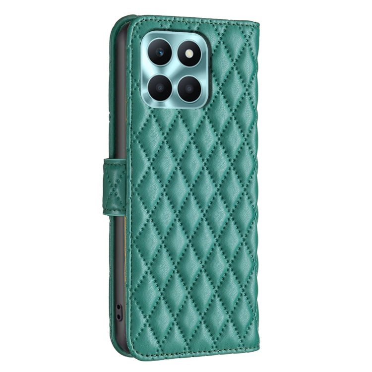 For Honor X6a Diamond Lattice Wallet Flip Leather Phone Case(Green) - Honor Cases by buy2fix | Online Shopping UK | buy2fix