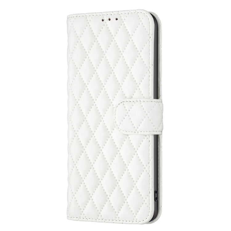 For Honor 100 Pro Diamond Lattice Wallet Flip Leather Phone Case(White) - Honor Cases by buy2fix | Online Shopping UK | buy2fix