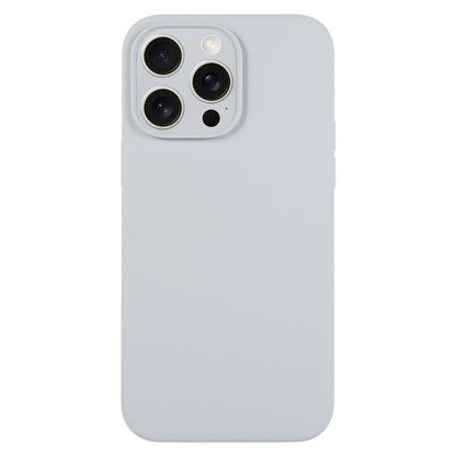 For iPhone 16 Pro Max Pure Color Liquid Silicone Fine Pore Phone Case(Grey Blue) - iPhone 16 Pro Max Cases by buy2fix | Online Shopping UK | buy2fix