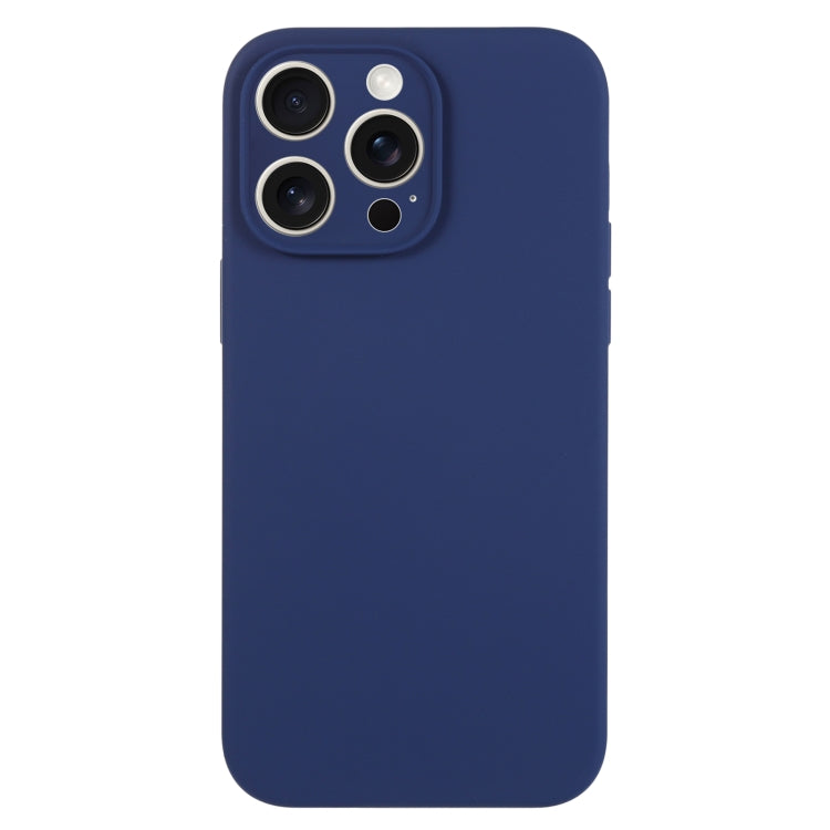 For iPhone 16 Pro Max Pure Color Liquid Silicone Fine Pore Phone Case(Royal Blue) - iPhone 16 Pro Max Cases by buy2fix | Online Shopping UK | buy2fix