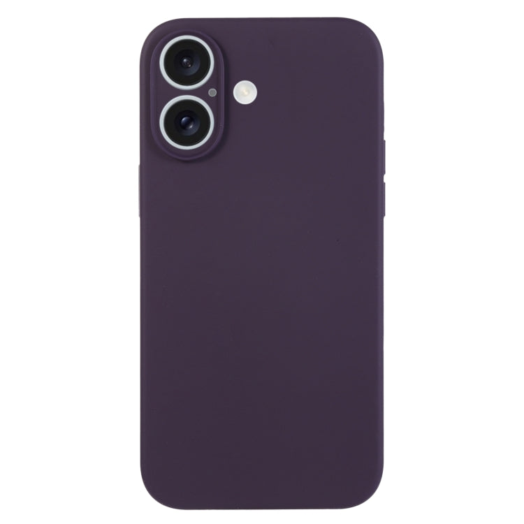 For iPhone 16 Plus Pure Color Liquid Silicone Fine Pore Phone Case(Berry Purple) - iPhone 16 Plus Cases by buy2fix | Online Shopping UK | buy2fix