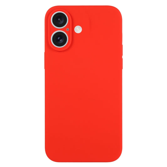 For iPhone 16 Plus Pure Color Liquid Silicone Fine Pore Phone Case(Red) - iPhone 16 Plus Cases by buy2fix | Online Shopping UK | buy2fix