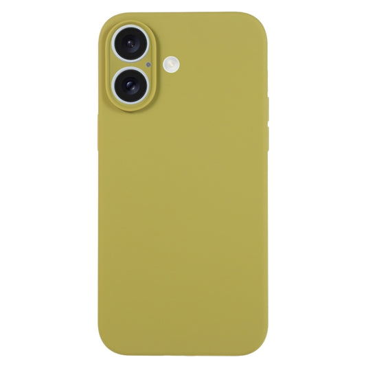 For iPhone 16 Plus Pure Color Liquid Silicone Fine Pore Phone Case(Willow Green) - iPhone 16 Plus Cases by buy2fix | Online Shopping UK | buy2fix