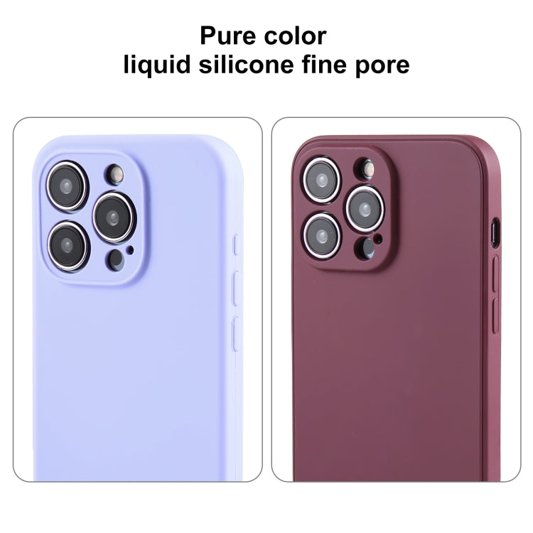 For iPhone 16 Plus Pure Color Liquid Silicone Fine Pore Phone Case(Berry Purple) - iPhone 16 Plus Cases by buy2fix | Online Shopping UK | buy2fix