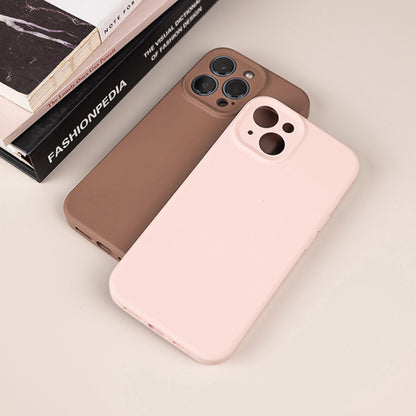For iPhone 11 Pure Color Liquid Silicone Fine Pore Phone Case(Light Brown) - iPhone 11 Cases by buy2fix | Online Shopping UK | buy2fix