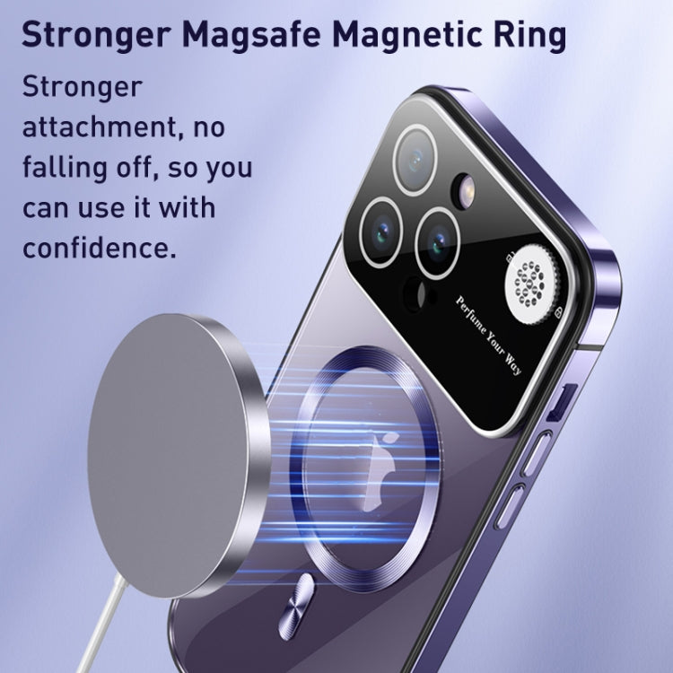 For iPhone 14 Aromatherapy MagSafe Magnetic Phone Case(Dark Purple) - iPhone 14 Cases by buy2fix | Online Shopping UK | buy2fix