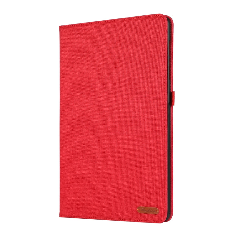 For Samsung Galaxy Tab S9 Horizontal Flip TPU + Fabric PU Leather Tablet Case(Red) - Galaxy Tab S9 Cases by buy2fix | Online Shopping UK | buy2fix