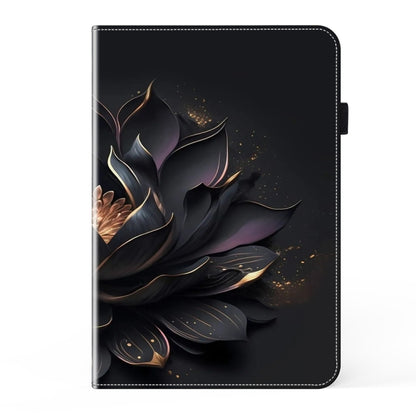 For Samsung Galaxy Tab S7+ / S8+ / S9+ Crystal Texture Painted Leather Tablet Case(Purple Lotus) - Galaxy Tab S9+ Cases by buy2fix | Online Shopping UK | buy2fix