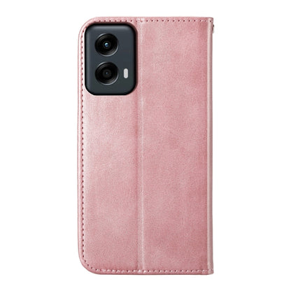 For Motorola Moto G Stylus 5G 2024 Cubic Grid Calf Texture Magnetic Leather Phone Case(Rose Gold) - Motorola Cases by buy2fix | Online Shopping UK | buy2fix