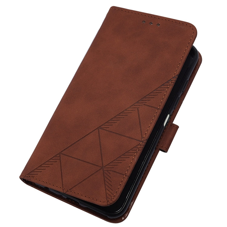 For Motorola Moto G Play 5G 2024 Crossbody 3D Embossed Flip Leather Phone Case(Brown) - Motorola Cases by buy2fix | Online Shopping UK | buy2fix