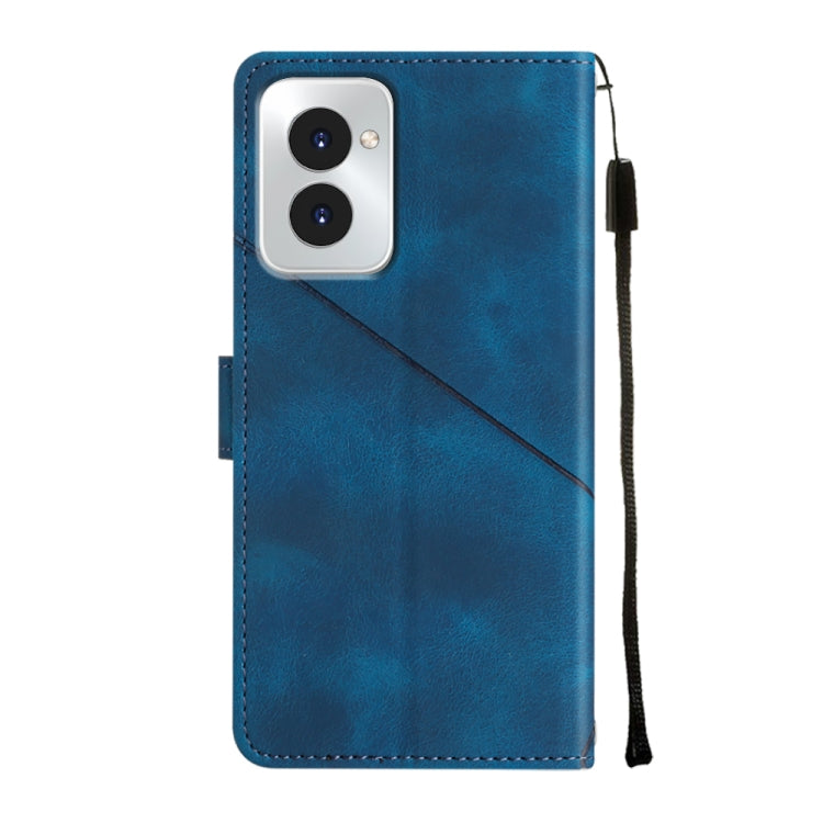 For Motorola Moto G Power 5G 2024 Skin Feel Embossed Leather Phone Case(Blue) - Motorola Cases by buy2fix | Online Shopping UK | buy2fix