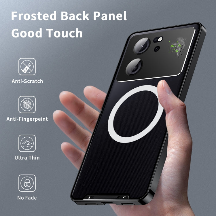 For Xiaomi Redmi K60 Ultra / 13T / 13T Pro Aromatherapy Magnetic Metal Phone Case(Black) - Redmi K60 Ultra Cases by buy2fix | Online Shopping UK | buy2fix