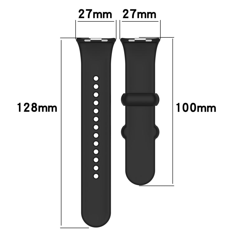 For Xiaomi Mi Band 8 Pro Solid Color Black Buckle Silicone Watch Band(Red) - Watch Bands by buy2fix | Online Shopping UK | buy2fix