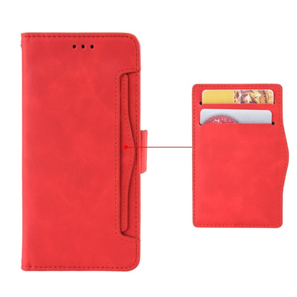 For Google Pixel Fold Skin Feel Calf Texture Card Slots Leather Phone Case(Red) - Google Cases by buy2fix | Online Shopping UK | buy2fix