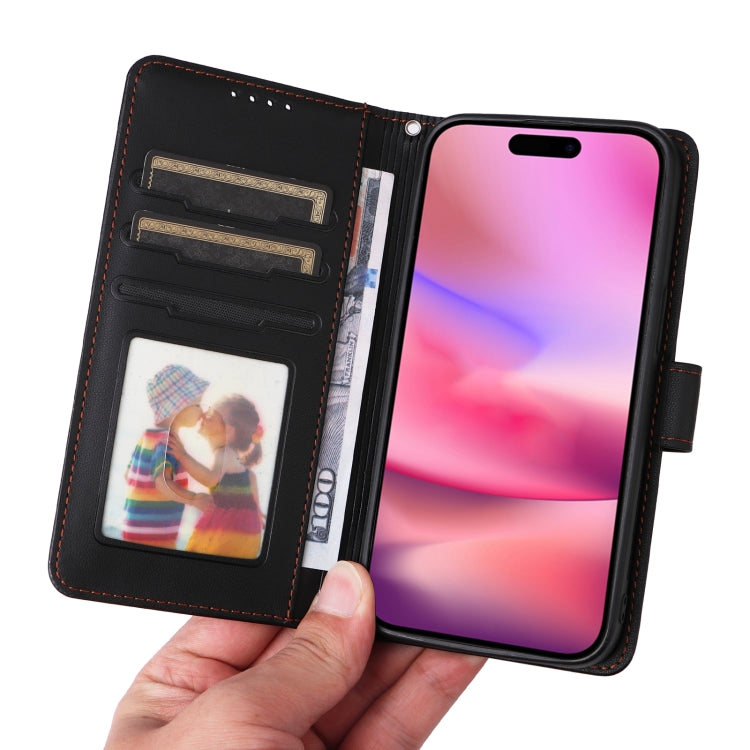 For iPhone 16 Plus BETOPNICE BN-005 2 in 1 Detachable Imitate Genuine Leather Phone Case(Black) - iPhone 16 Plus Cases by BETOPNICE | Online Shopping UK | buy2fix