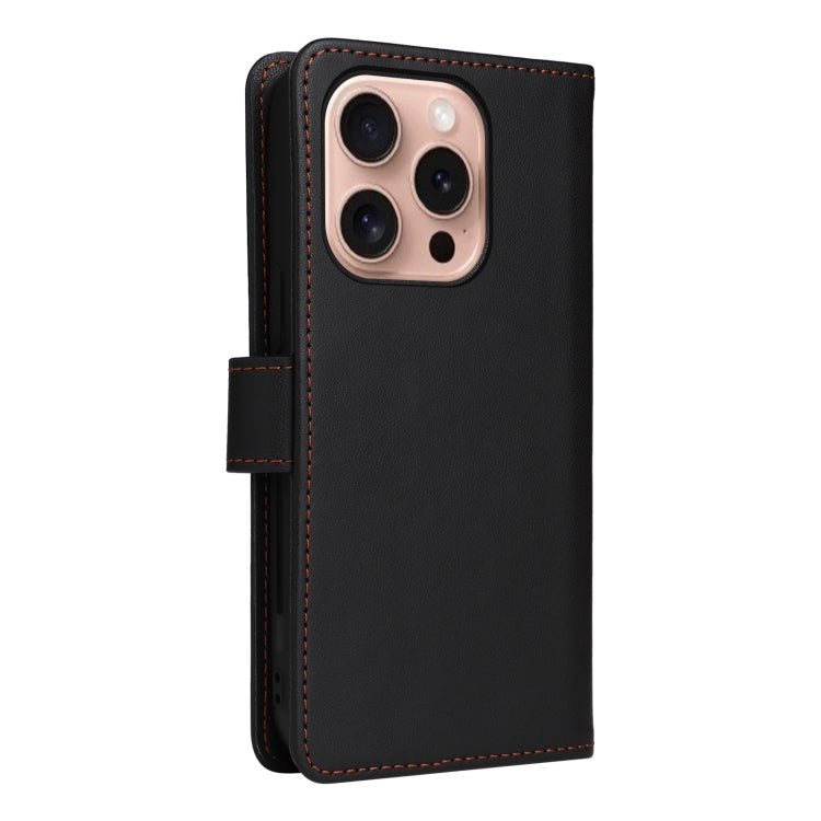 For iPhone 16 Pro BETOPNICE BN-005 2 in 1 Detachable Imitate Genuine Leather Phone Case(Black) - iPhone 16 Pro Cases by BETOPNICE | Online Shopping UK | buy2fix