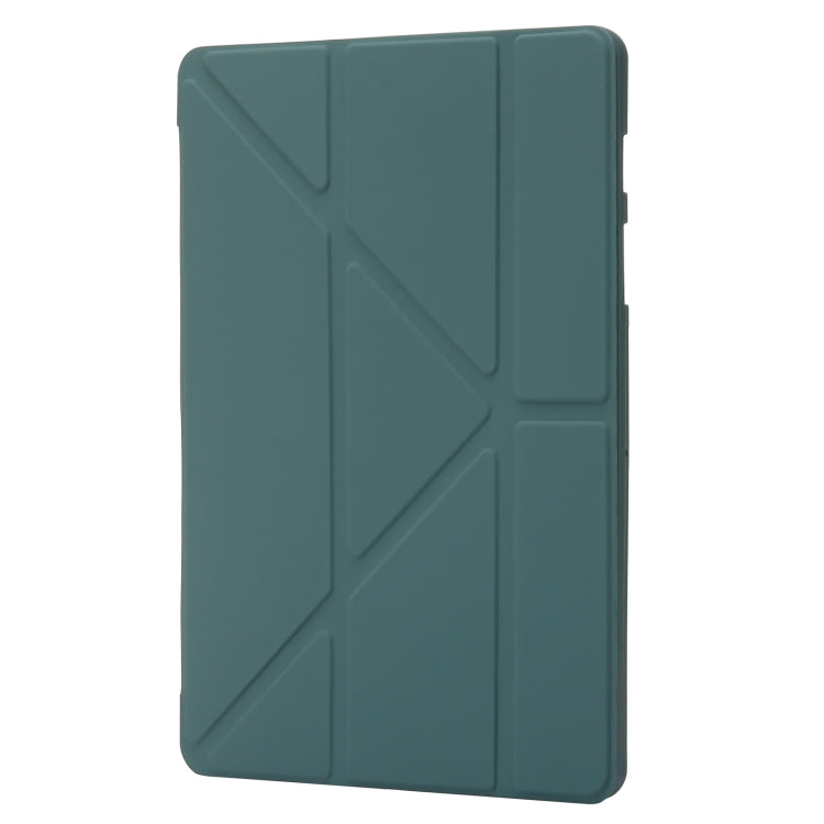 For Samsung Galaxy Tab S9 Deformation Silicone Leather Tablet Case(Dark Green) - Galaxy Tab S9 Cases by buy2fix | Online Shopping UK | buy2fix