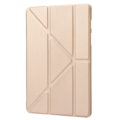 For Samsung Galaxy Tab S9 Deformation Silicone Leather Tablet Case(Gold) - Galaxy Tab S9 Cases by buy2fix | Online Shopping UK | buy2fix