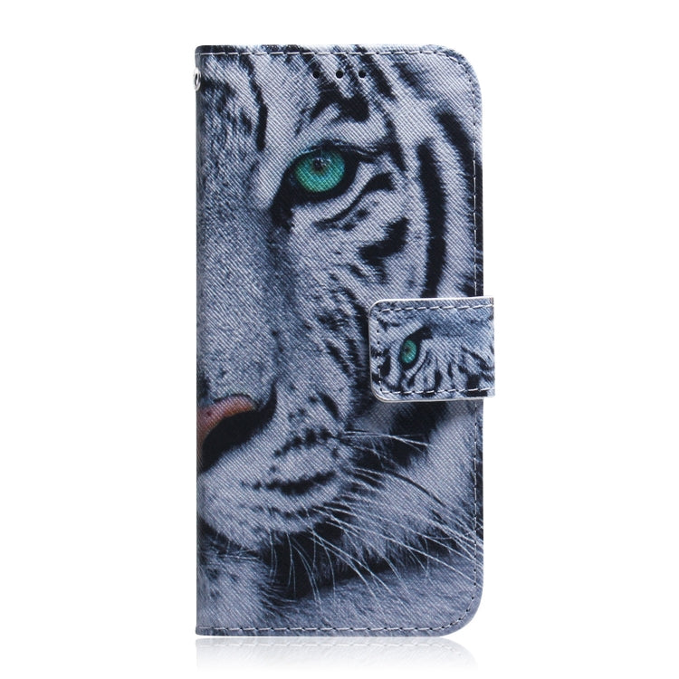 For Motorola Moto G Power 5G 2024 Coloured Drawing Flip Leather Phone Case(Tiger) - Motorola Cases by buy2fix | Online Shopping UK | buy2fix