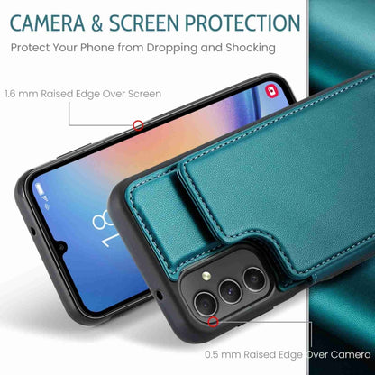 For Samsung Galaxy A54 5G CaseMe C22 Card Slots Holder RFID Anti-theft Phone Case(Blue Green) - Galaxy Phone Cases by CaseMe | Online Shopping UK | buy2fix