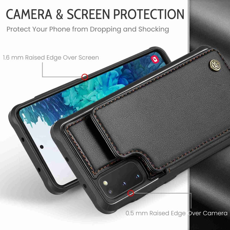 For Samsung Galaxy S20 FE CaseMe C22 Card Slots Holder RFID Anti-theft Phone Case(Black) - Galaxy S20 FE Cases by CaseMe | Online Shopping UK | buy2fix