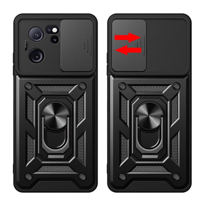 For Xiaomi Redmi K60 Ultra 5G Sliding Camera Cover Design TPU Hybrid PC Phone Case(Black) - Redmi K60 Ultra Cases by buy2fix | Online Shopping UK | buy2fix