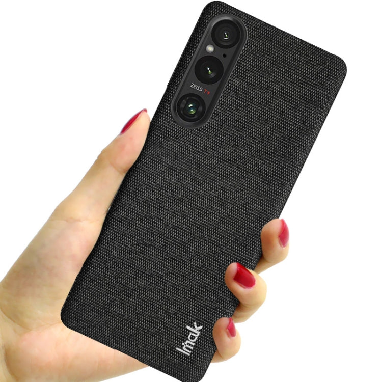 For Sony Xperia 1 V imak Ruiyi Series Cloth Texture PU + PC Phone Case(Black) - Sony Cases by imak | Online Shopping UK | buy2fix