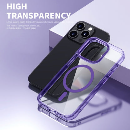 For iPhone 12 Pro Max Ice Color Magnetic Series PC + Acrylic Magsafe Phone Case(Purple) - iPhone 12 Pro Max Cases by buy2fix | Online Shopping UK | buy2fix