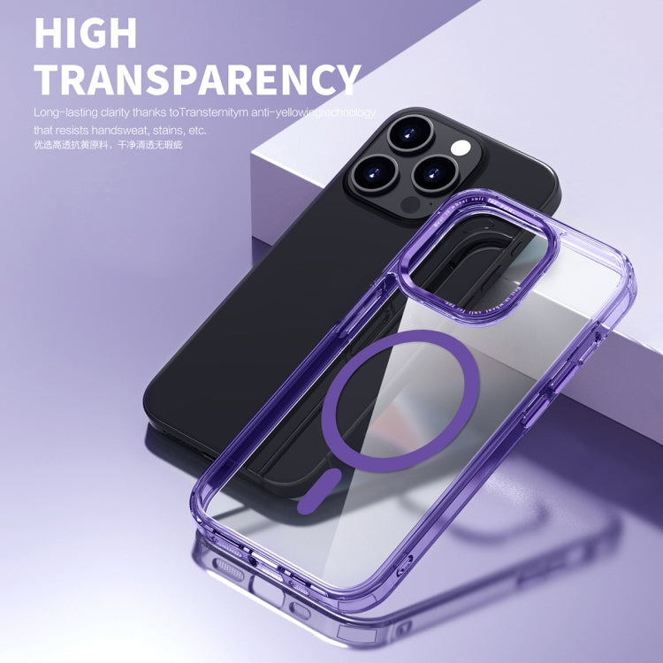 For iPhone 13 Pro Max Ice Color Magnetic Series PC + Acrylic Magsafe Phone Case(Purple) - iPhone 13 Pro Max Cases by buy2fix | Online Shopping UK | buy2fix