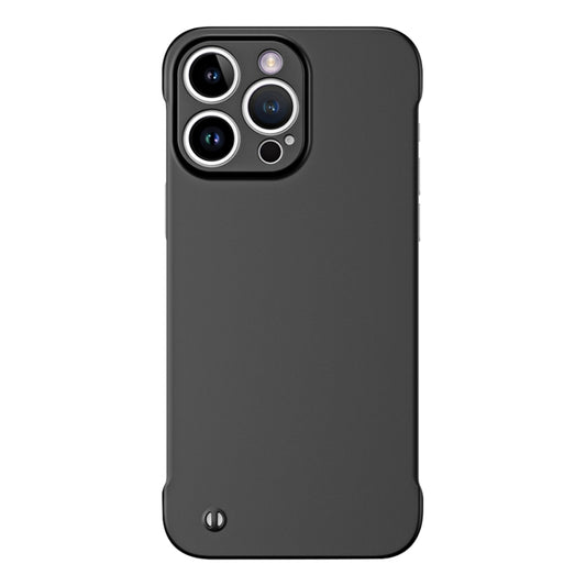 For iPhone 13 Pro Frameless Metallic Paint Hybrid PC Phone Case(Matte Black) - iPhone 13 Pro Cases by buy2fix | Online Shopping UK | buy2fix