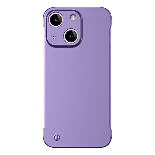 For iPhone 13 Frameless Metallic Paint Hybrid PC Phone Case(Deep Purple) - iPhone 13 Cases by buy2fix | Online Shopping UK | buy2fix