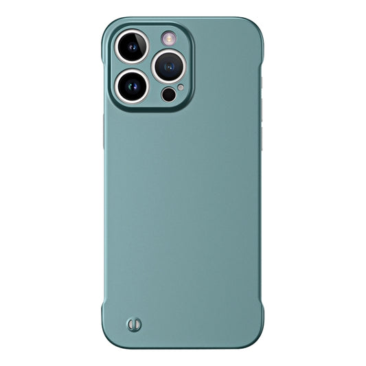 For iPhone 12 Pro Max Frameless Metallic Paint Hybrid PC Phone Case(Green) - iPhone 12 Pro Max Cases by buy2fix | Online Shopping UK | buy2fix