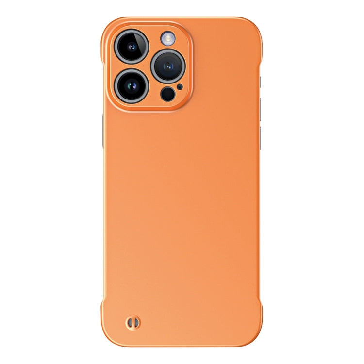 For iPhone 11 Pro Frameless Metallic Paint Hybrid PC Phone Case(Orange) - iPhone 11 Pro Cases by buy2fix | Online Shopping UK | buy2fix