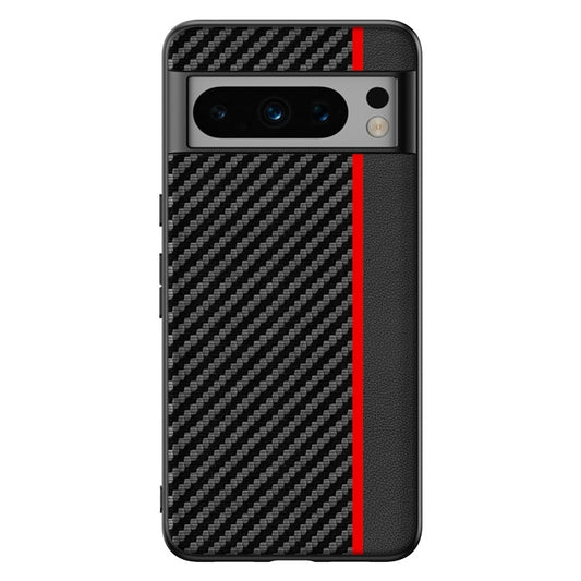 For Google Pixel 9 Ultra-thin Carbon Fiber Texture Printing Phone Case(Black Red) - Google Cases by buy2fix | Online Shopping UK | buy2fix