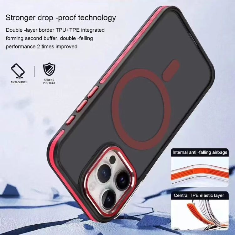 For iPhone 14 / 13 Two-color Frosted MagSafe Magnetic Phone Case(Orange) - iPhone 14 Cases by buy2fix | Online Shopping UK | buy2fix