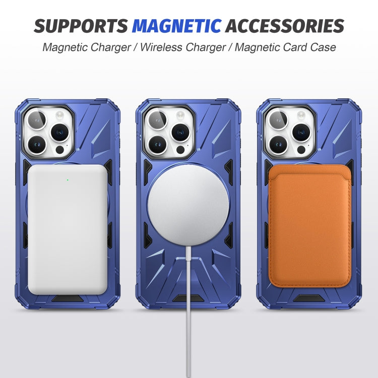 For iPhone 13 Pro Max MagSafe Magnetic Shockproof Phone Case with Ring Holder(Navy Blue) - iPhone 13 Pro Max Cases by buy2fix | Online Shopping UK | buy2fix