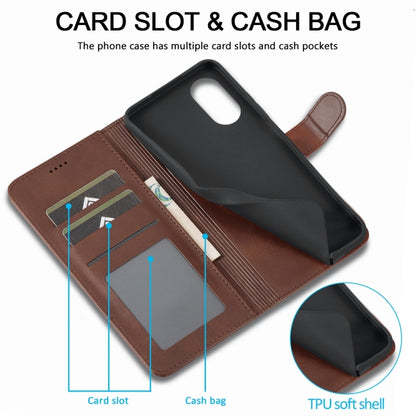 For OPPO Reno8 T 4G LC.IMEEKE Calf Texture Horizontal Flip Leather Case(Brown) - OPPO Cases by LC.IMEEKE | Online Shopping UK | buy2fix