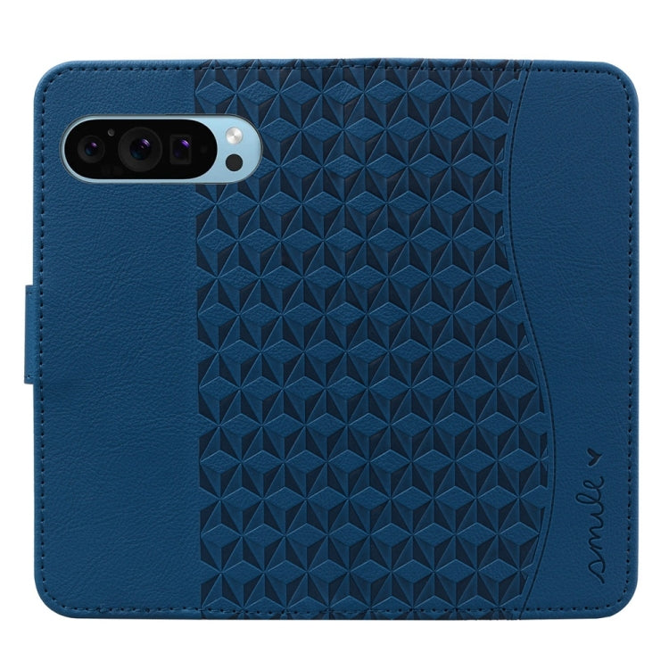 For Google Pixel 9 Pro Business Diamond Buckle Leather Phone Case with Lanyard(Royal Blue) - Google Cases by buy2fix | Online Shopping UK | buy2fix